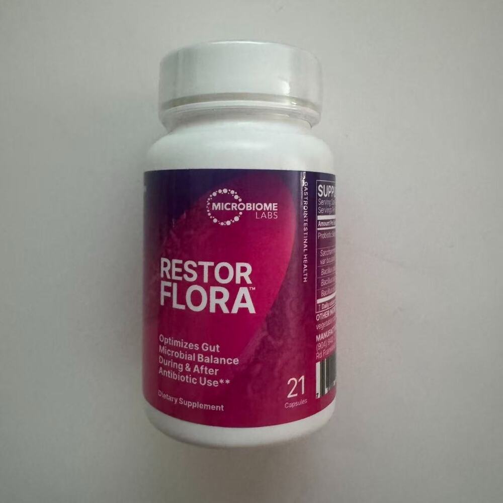 Microbiome Restor Flora During & After Antibiotic Use 21 Capsules EXP 04/2027